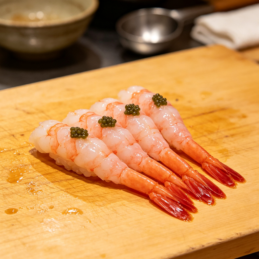 Fresh Arctic Sweet Shrimp Sushi